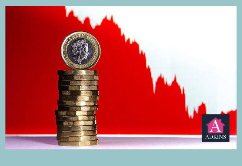 Concept of deflation with stacked coins